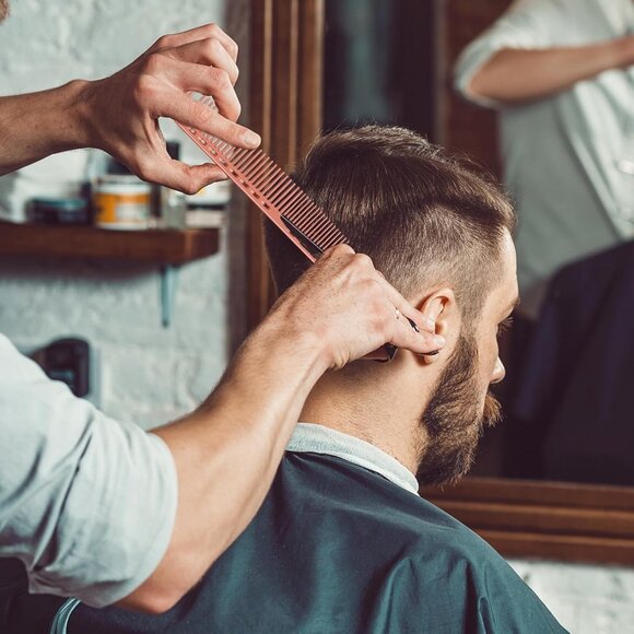 Barber Aluminum Comb Set for Styling and Cutting Durable Rose Gold - Picture 6 of 8